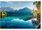Fototapete Berge und Seen Panorama Landschaft Natur Modern Wohnzimmer Schlafzimmer Wandtapete Vlies Tapete UV-Beständig Montagefertig (208x146 cm - 2 Bahnen)