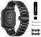 Niboow 20mm Correa para Amazfit Bip 3 Pro/Bip 3/Bip U Pro/GTS 3/GTS 2 Mini, Acero Correas para Samsung Galaxy Watch 5/Watch 5 Pro 45mm/Watch 4/4 Classic/Huawei Watch GT 3 Pro 43mm/GT 3 42mm-Negro