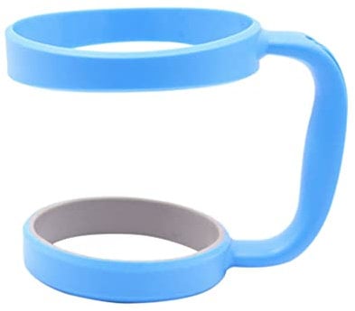 DOITOOL Tumbler Handle Tumbler Cup Handle for 30oz, Handle Anti Slip Travel Mug Grip Tumbler Handle, Lightweight, Spill Proof Grip for Coffee Mugs, Water Tumblers and More Tumbler Mugs (Sky- Blue)