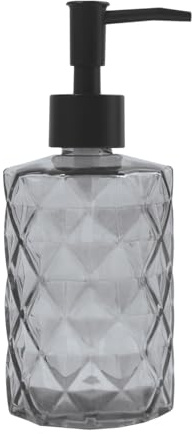 MSV Seifenspender Quincy | mit Pumpe | Flüssigseifen-Spender | Glas | 300ml | Langliebig und Robust | matt schwarz
