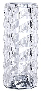 Kyduu LED Tischlampe aus Kristall, LED Tischleuchte, Moderne Kreativität Acryl Diamant Nachttischlampe Touch und Dimmbar [16Farben 4Modi] Mit Fernbedienung RGB Farbwechsel Nachtlicht,Schreibtischlampe