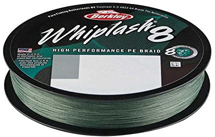 Berkley Whiplash8 Filler Angelschnur, 0,2 mm - 27,7 kg, Grün, 165 Jahre