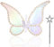 Alas de Hada Alas de Mariposa Mujer Alas de Hadas de Winx Adulto Disfraz Alas Mariposa Con Varita Magica Hada Alas de Angel Niña Fairy Wings Adult para Halloween Cumpleaños Fiestas Navidad