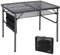 REDCAMP Folding Portable Grill Table for Outside, Lightweight Aluminum Metal Grill Stand Table for Camping Cooking BBQ RV Picnic,Easy to Assemble with Adjustable Heights Legs,Black 35x24