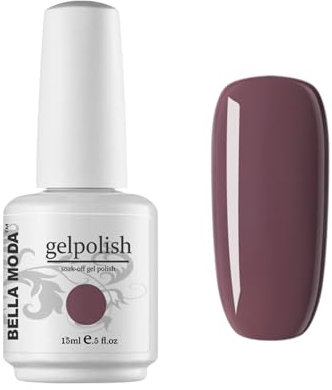 BELLA MODA Gel Nail Polishes Set, Nail Gel Varnish Soak Off Cured Gel Primer Sets Autumn Colors Nail Art Salon