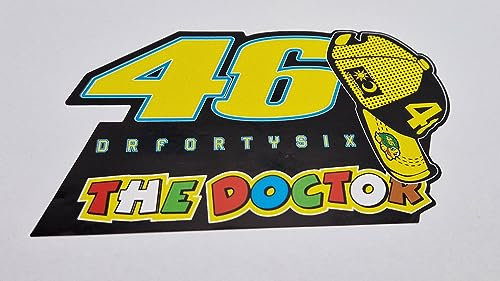 1x Rossi 46 the doctor Aufkleber Sticker Motorrad 46 mütze logo