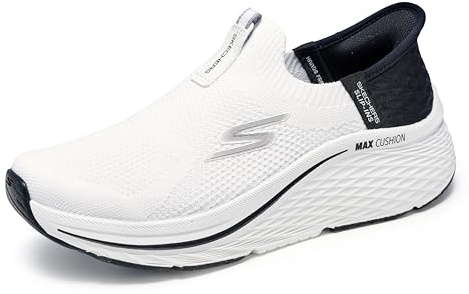 Skechers Mujer MAX Cushioning Elite 2.0 Eternal Slip-In Entrenador | Sin cordones manos libres, máxima amortiguación, espuma viscoelástica refrigerada por aire, entresuela Ultra Go