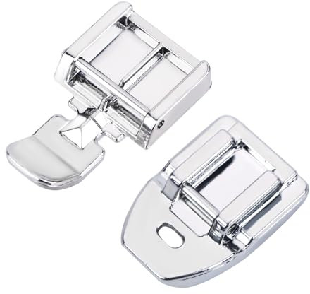 2 Pièces de Pied pour Fermeture Éclair et Pied pour Fermeture Éclair Invisible, Pied-de-Biche Multifonctionnel pour Machines à Coudre Singer, Brother, Janome, Babylock à Tige Basse