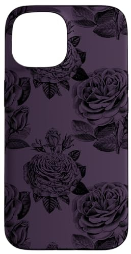 Case gothic dark purple roses occult goth phone Case for iPhone 15