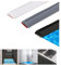 200CM Wet Room Floor Barrier,Bath Dam Seal Trim,Shower Splash Guard Strip,Dam Bathwater Barrier,Shower Floor Water Barrier,Sealant Strip,Door Seal Strip,Bath Edging Sealing Trim(White2m)