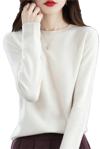 Herbst Winter 100% Merinowolle Pullover Damen Stricken Kaschmir Pullover Basic V-Ausschnitt Chic Warm Tops