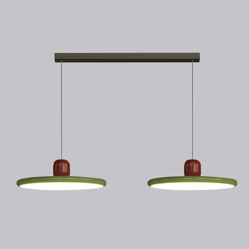 YFMYY Pendelleuchte im französischen Creme-Stil, ultradünne scheibenförmige LED-Beleuchtung, dimmbarer Kunstkronleuchter aus Eisen mit Fernbedienung, hängende Deckenlampe für die Innendekoration