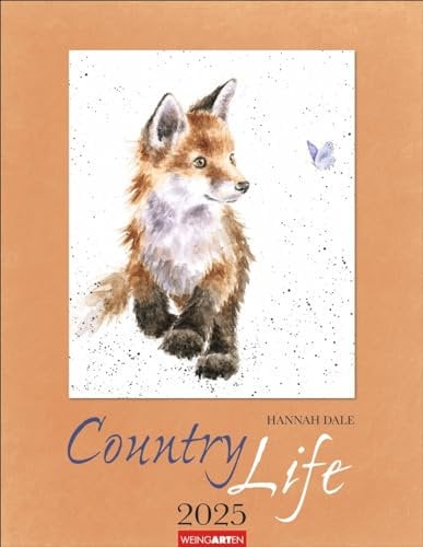 Country Life - Kalender 2025 - Weingarten-Verlag - Wandkalender mit bezaubernden Illustrationen von Hannah Dale - 34 cm x 44 cm