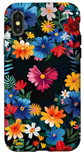 iPhone X/XS Flowers with Heart Nature Accessories Case