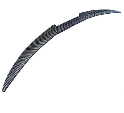 Heckklappe Dachspoiler für Dacia Sandero 2017, Kofferraumspoiler Heckspoiler Lippe Rear Spoiler Outer Lip Decoration Accessories,B/Carbon-Fiber-black