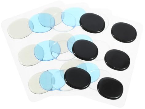 VICASKY 48stücke Teiliges Set Silikon Schlagzeug Dämpfer Selbstklebende Bass Drum Patch Pads Geräuschreduzierung Und Vibrationsdämpfung Transparent Braun Blau Schwarz Je