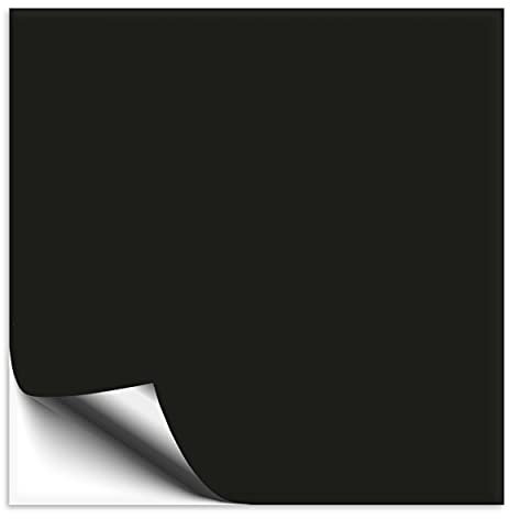 50 Stück Fliesenaufkleber 20x20 cm schwarz glänzend, selbstklebende Fliesenfolie für Küche & Bad, mit Aufkleber Fliesen einfach überkleben