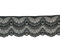 xingmo 5 Meter Stretch Spitzenborte Band Floral Spitzenband Dehnbarer Besatz Stoff zum Nähen Kleidung Breite 8cm (Schwarz)