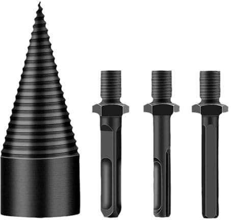 Drill Wood Splitter, Firewood Log Splitter, Electric Drill Wood Splitter, Heavy Duty Drill Attachments for Split Wood Efficiently