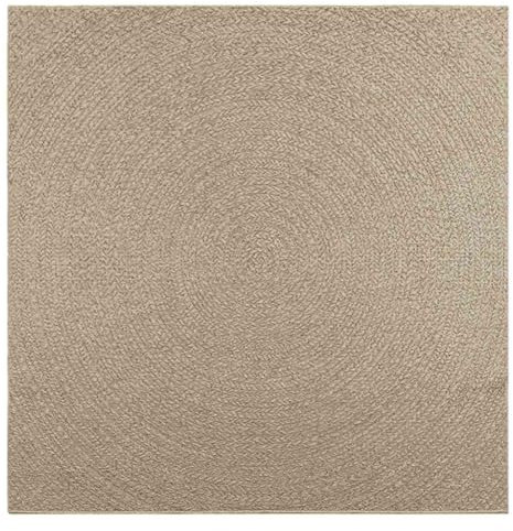 vidaXL Teppich, Läufer Jute-Optik Indoor Outdoor, Teppich UV-beständig für Terrasse Balkon Garten Wohnzimmer, Küchenteppich, Beige 200x200cm