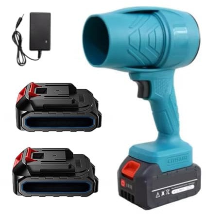 Mini Soffiatore a Batteria per Foglie con Turbocompressore, Velocità dell'Aria fino a 126 km/h Dotato di 2 Batterie da 48V 3000 mAh (Soffiatore)