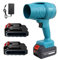 Mini Soffiatore a Batteria per Foglie con Turbocompressore, Velocità dell'Aria fino a 126 km/h Dotato di 2 Batterie da 48V 3000 mAh (Soffiatore)