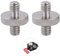 2Pcs 1/4 to 1/4 Male Threaded, Screw Adapter, Double Head Stud Camera Thread Adapter, Double Head Stud Mounting Thread Converter, for Tripods Camera Microphone Stand Speakers Monitor