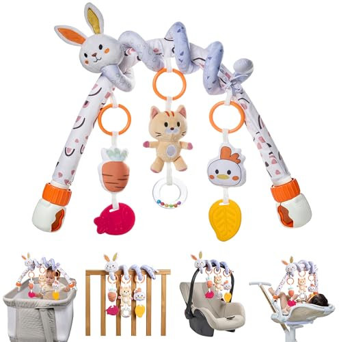 TUMAMA KIDS Kinderwagen Spielbogen Spielzeug Activity Spirale Spielzeug 0-12 Monate für Babybett and Babyschale