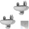 Ginddy Gancho para visera de coche, 2 piezas para montaje interior de visera solar, color gris, gancho de retención para visera solar compatible con A1 A3 A4 A5 A6 A7 Q5