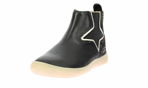 Kickers Jungen Mädchen Kick Popstar Stiefelette, Schwarz/goldfarben, 26 EU