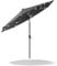 XEMQENER 3M Garden Parasol with Solar Powered Lights, Large Garden Umbrella Parasol with Tilt and Crank Handle, Outdoor Garden Table Parasol for Party, Camping, UPF 50+, 300x300x240 cm, Dark Grey