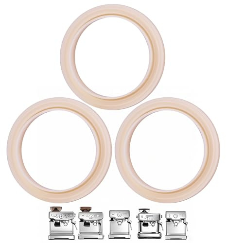 3 Stück 54 mm Silikon-Dampfring, kein BPA-Silikon-Dichtung, Ersatz kompatibel mit Barista 878/870/860/880/810/840/450/500 und Salbei 880/878/875/870/810/500, für Espressomaschinen-Reparatur und