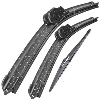 Wischerblatt Für Nissan Micra K12 2002-2005 Windschutzscheiben-Windschutzscheiben-Fensterbürsten 21+18+12 Wischer Vorne Und Hinten Wischerblätter Set Scheibenwischer Wischblatt