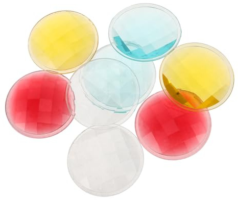 Milisten 8pcs Prism Lens Replacement for Kaleidoscope Toys, Plastic Multifunctional DIY Crafting Accessories for Kids, Suitable for Kaleidoscope Repairing and Handmade Projects