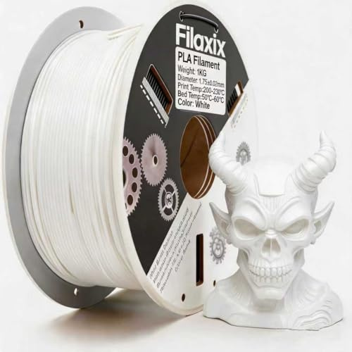 PLA Filament 1.75mm,3D Printer Filament, 1kg (2.2lbs), Compatible with Bambu FDM 3D Printer,White