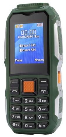 Tosuny Mobiltelefon mit Großen Tasten für Senioren, Entsperrtes 2G Telefon mit SOS Taste, 1,77 Zoll Bildschirm, Lautsprecher, Schnellwahl mit 9 Familienmitgliedern, 4800 mAh a kku (Green)