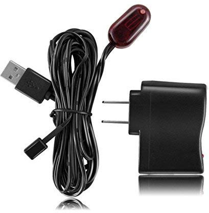 IR verstecktem Infrarot Fernbedienung Extender Emitter Receiver Repeater System 6 ft – IR-Signal-Empfänger & IR-Emitter Blaster Verlängerungskabel Draht Kordel USB System Kit (mit Power Adapter)