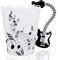 LanHong Guitar Mug Music Guitar Coffee Mug Gifts for Guitar Players Musician - 13.5 oz Double Musical Notes Design Coffee Cup Gifts for Music Lovers - Birthday Christmas Gifts for Men Women