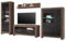 89-010-N6 Wohnwand BALIN Anbauwand Eiche Canyon / Schwarz ca. 325 x 197 x 45 cm