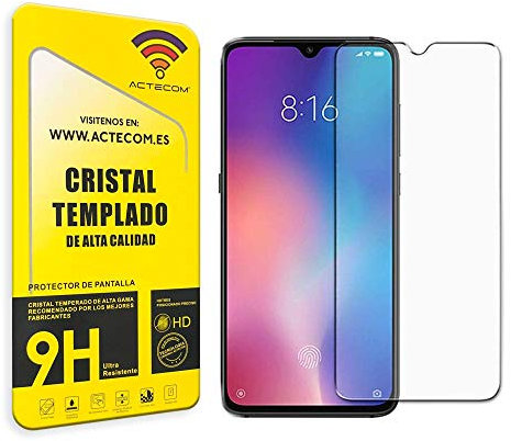 actecom Protector Pantalla Compatible con Xiaomi MI9 Cristal Vidrio Templado mi 9