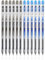 LoveniMen Dong-a Gel-Tintenroller, breite Spitze, feine Spitze, ausgezeichnetes glattes Schreiben, Metall-Nadelspitze, Tintenschreiber, Schwarz, Blau, Rot Nachfüllbar 0.38mm 6 x Schwarz, 6 x Blau