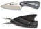 Tiendas LGP - K25-32561, Cuchillo de Cuello, Hoja 6,5 cm. Mango G 10, Funda de Cuero, Herramienta para Caza, Pesca, Camping, Outdoor, Supervivencia y Bushcraft