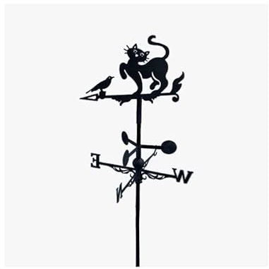 QEM Girouette de Toit Graphique modèle Chat avec Support Universel