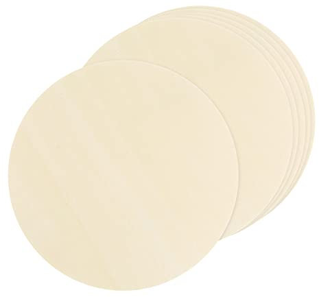 sourcing map 6 Stück 15,2 cm Holzkreise zum Basteln, 0,3 cm dick, unlackiert, blanko, Holzausschnitte für Wandaufhänger, Türhänger, Schild, Malerei, Weihnachtsdekoration