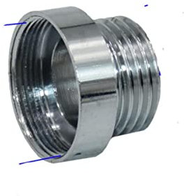 Silber 1/2 Auf M16 M18 M24 M28 männlich weiblich Gewindeanschluss Messing Wassersparhahn-Adapter für Badezimmer-Küchenarmaturen-M24 x 1I2