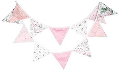 Wimpelkette Outdoor 12 Flaggen 3,2m handgefertigt Halloween Schwarz Weiß Stoff Bunting Pennant Flaggen Garland Home Party DIY. Dekoration Anniversaire. Wimpelkette (Size : 15)