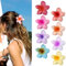 8 Pièces Fleur Pince Cheveux Fantaisie, Hawaiian Flower Hair Clips Claw, Pinces à Cheveux Plumeria Clip, Antidérapante Pince à Cheveux Mignonne Fleur, Accessoires de Coiffure Pour Femmes