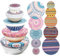 10 Pcs Reusable Cloth Bowl Covers in 5 Size 2 Styles,Stretch Fabric Food Covers for Bread Proofing,Elastic Cotton Storage Dish Covers for Long-lasting Freshness, Lids for Food Fruits Leftover Storage