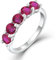 YL Damen Ringe 925 Sterling Silber Rubin Stapelbare Ring Eternity Ewigkeitring Schmuck Geschenke für Damen Mutter Freundin,Größe56