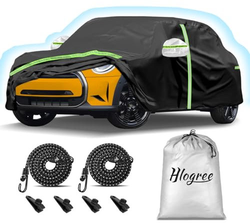 Car Cover for 2002-2025 Mini Cooper/Cooper S/Hardtop/Convertible 2-Door,Full Exterior Car Covers for Automobiles All Weather Waterproof Heavy Duty,Zipper/Cotton Rain UV Proof Custom fit【210T Taffeta】